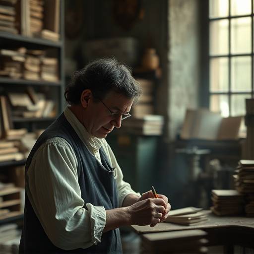 Image d'un documentaire sur l'histoire de la soie à Lyon, montrant des artisans et des archives.